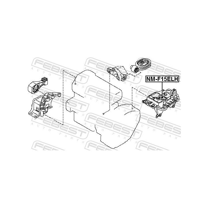 Variklio montavimas FEBEST NM-F15ELH