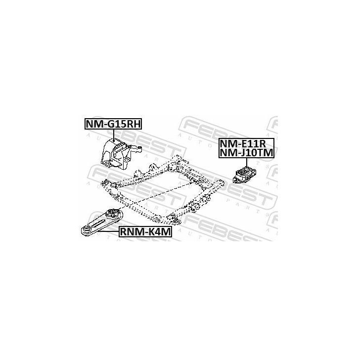 Variklio montavimas FEBEST NM-G15RH