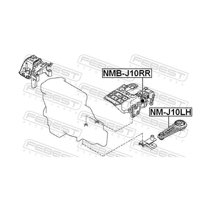 Variklio montavimas FEBEST NM-J10LH