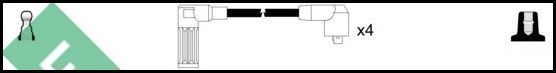 Uždegimo laido komplektas LUCAS LUC4066