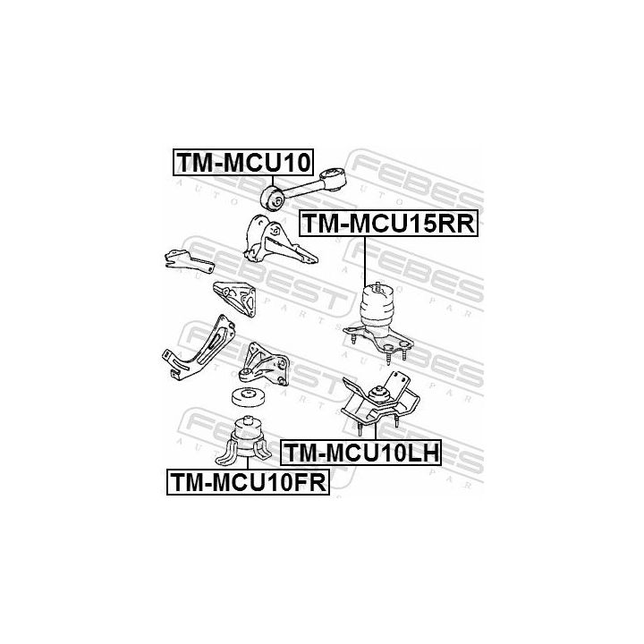 Variklio montavimas FEBEST TM-MCU10FR