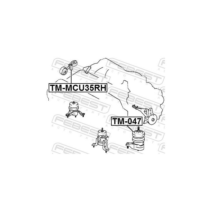 Variklio montavimas FEBEST TM-MCU35RH