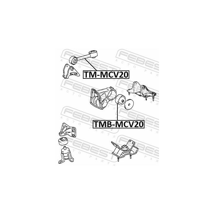 Variklio montavimas FEBEST TM-MCV20