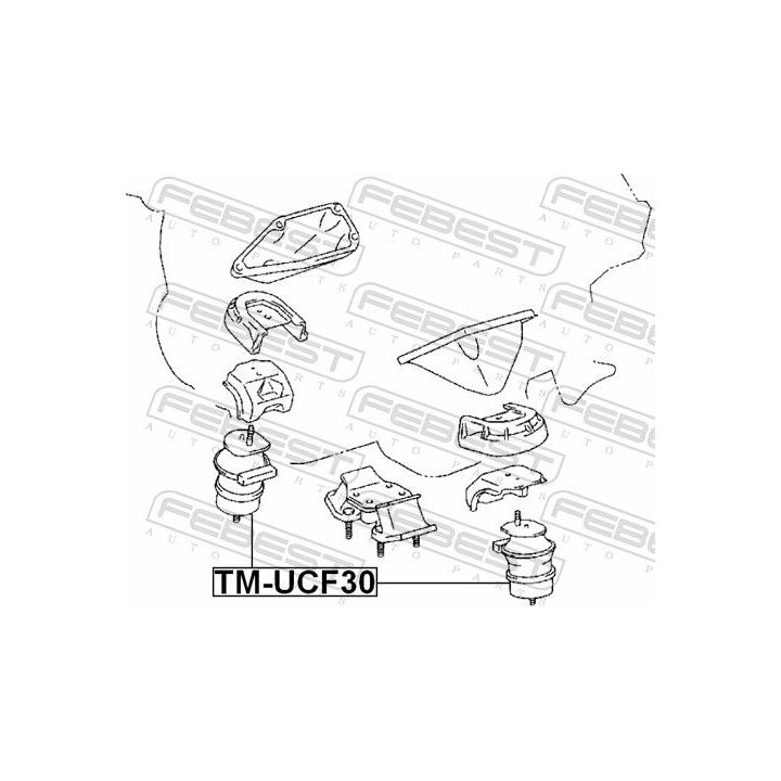 Variklio montavimas FEBEST TM-UCF30