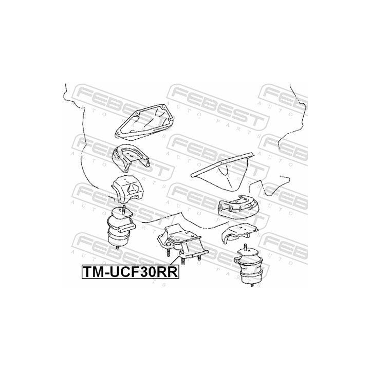 Variklio montavimas FEBEST TM-UCF30RR