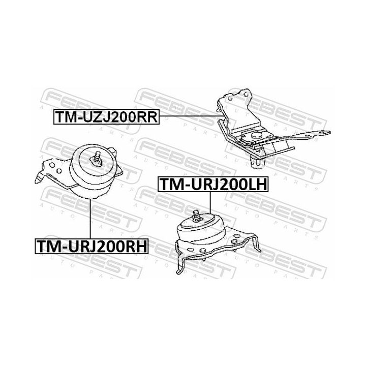 Variklio montavimas FEBEST TM-URJ200RH