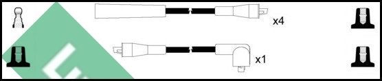 Uždegimo laido komplektas LUCAS LUC4412