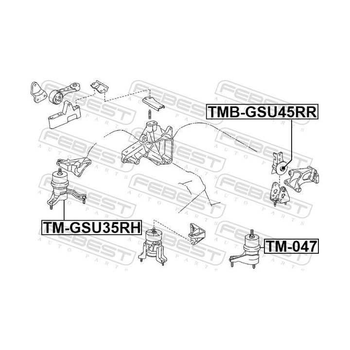 Variklio montavimas FEBEST TMB-GSU45RR