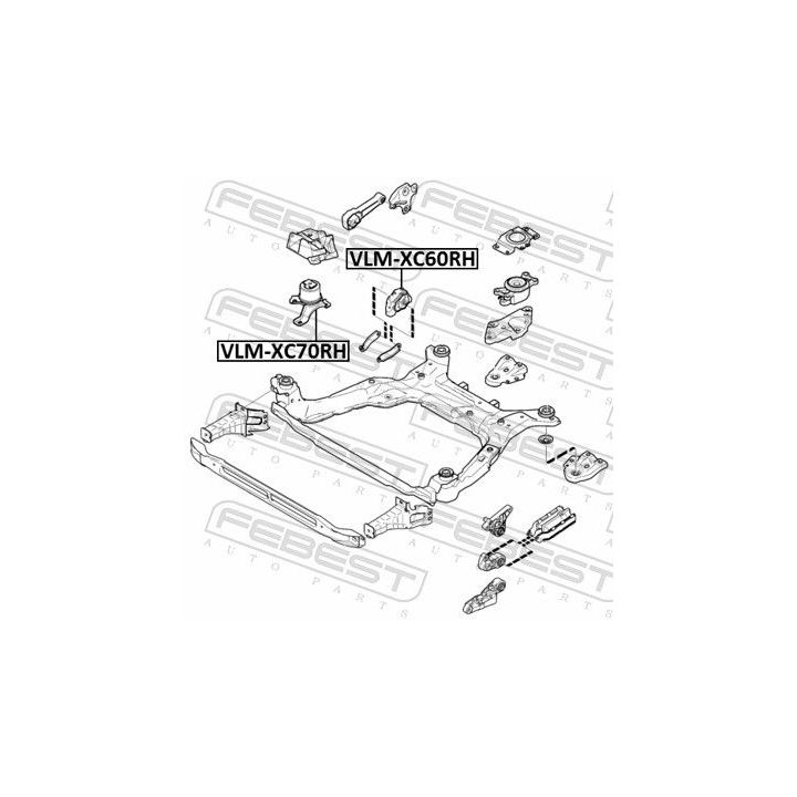 Variklio montavimas FEBEST VLM-XC60RH