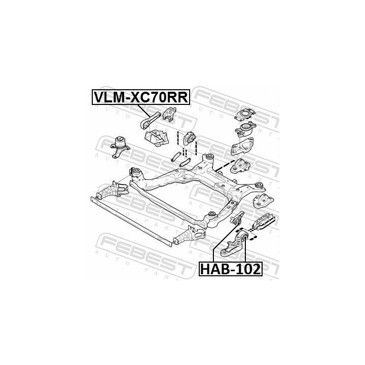 Variklio montavimas FEBEST VLM-XC70RR