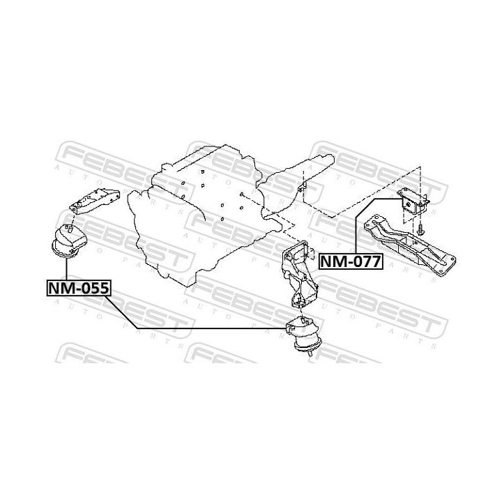 Montavimas, automatinė transmisija FEBEST NM-077