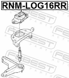 Montavimas, neautomatinė transmisija FEBEST RNM-LOG16RR