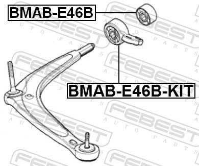 Valdymo svirties/išilginių svirčių įvorė FEBEST BMAB-E46B-KIT