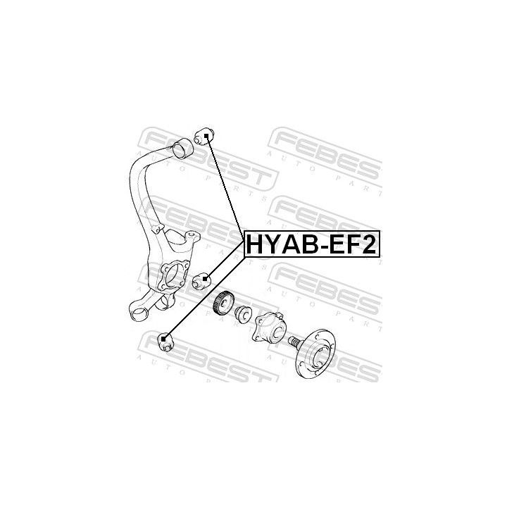 Valdymo svirties/išilginių svirčių įvorė FEBEST HYAB-EF2