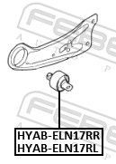 Valdymo svirties/išilginių svirčių įvorė FEBEST HYAB-ELN17RL