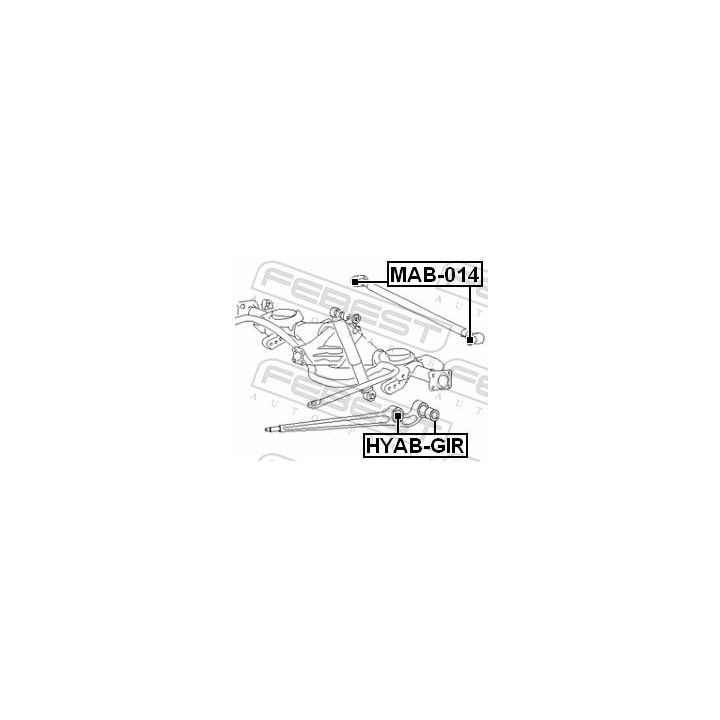 Valdymo svirties/išilginių svirčių įvorė FEBEST HYAB-GIR