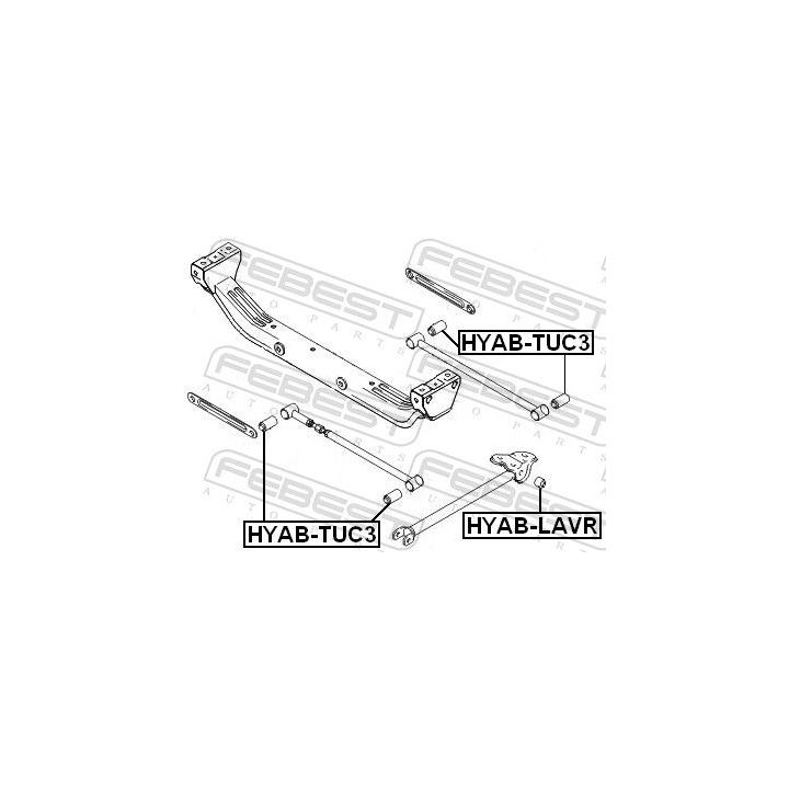 Valdymo svirties/išilginių svirčių įvorė FEBEST HYAB-LAVR