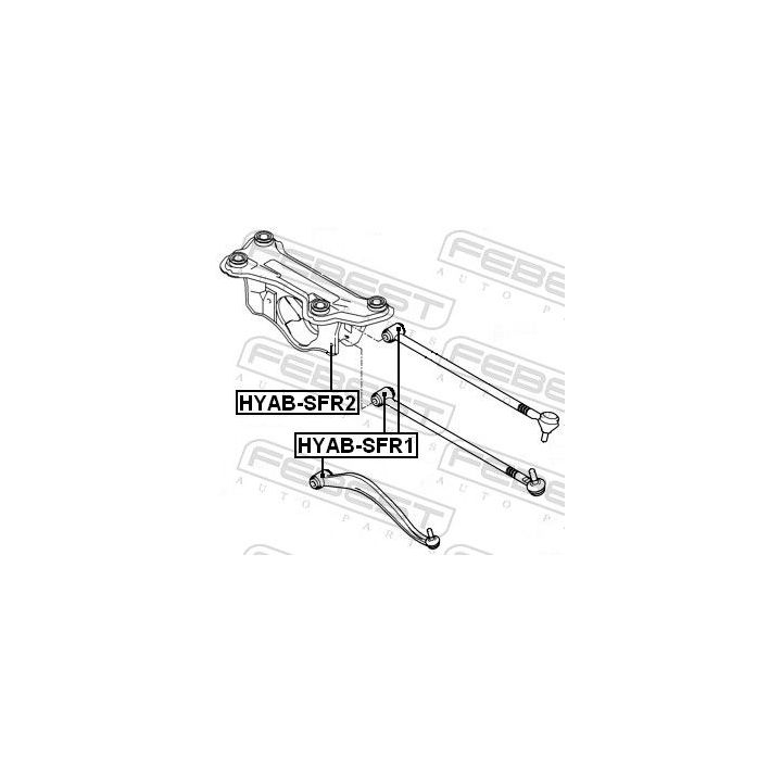 Valdymo svirties/išilginių svirčių įvorė FEBEST HYAB-SFR1