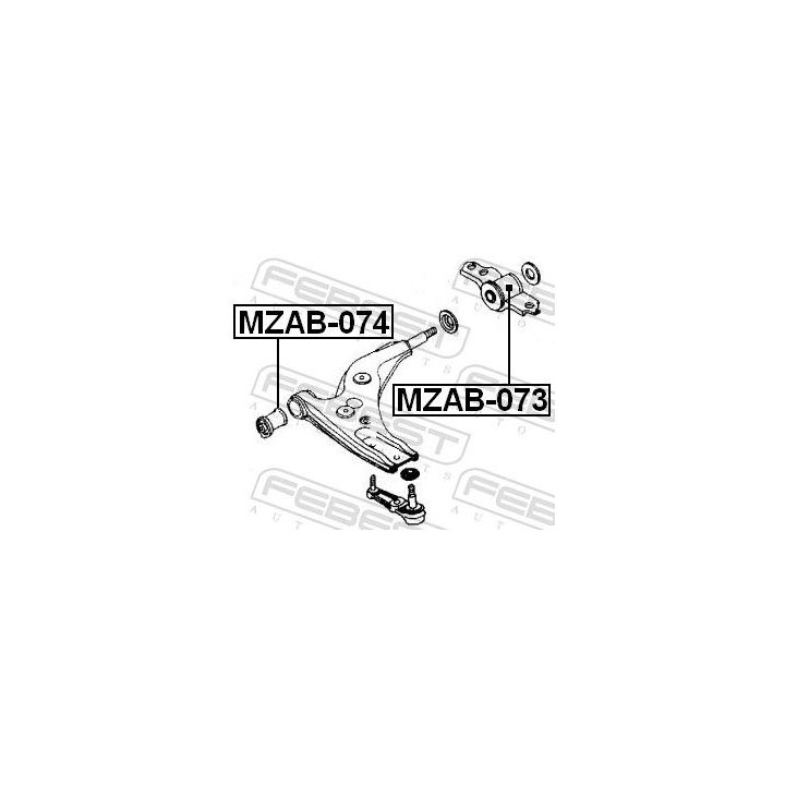 Valdymo svirties/išilginių svirčių įvorė FEBEST MZAB-074