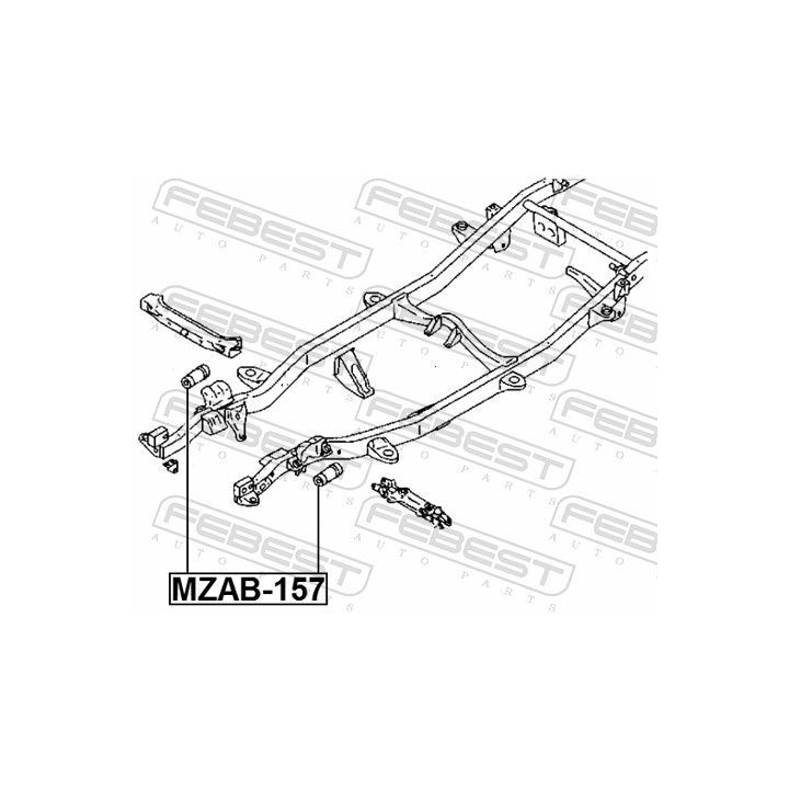 Valdymo svirties/išilginių svirčių įvorė FEBEST MZAB-157