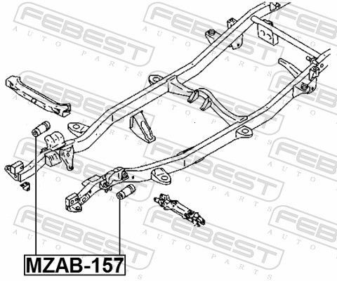 Valdymo svirties/išilginių svirčių įvorė FEBEST MZAB-157
