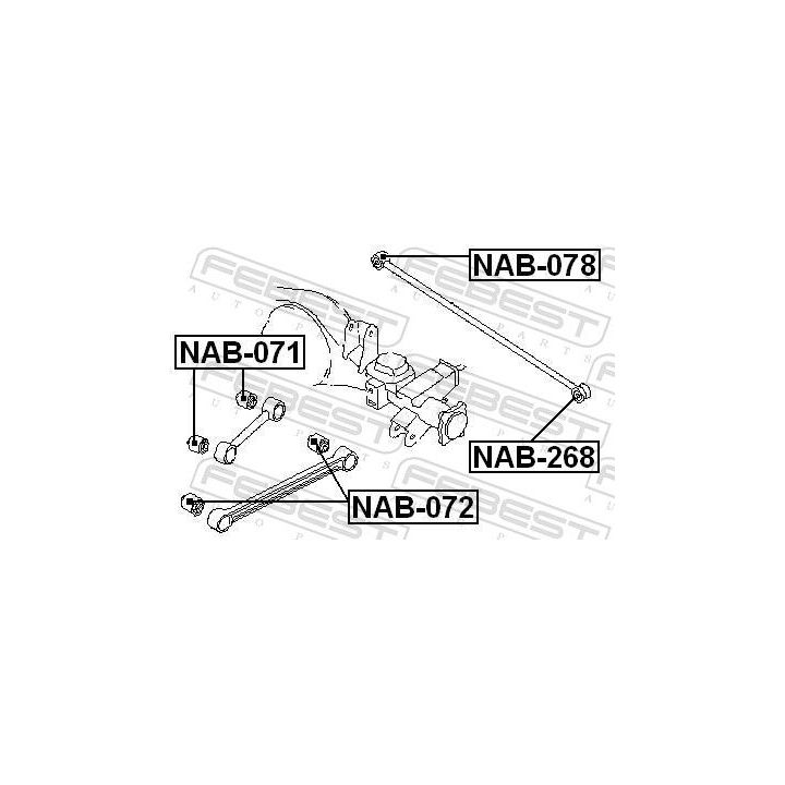 Valdymo svirties/išilginių svirčių įvorė FEBEST NAB-072