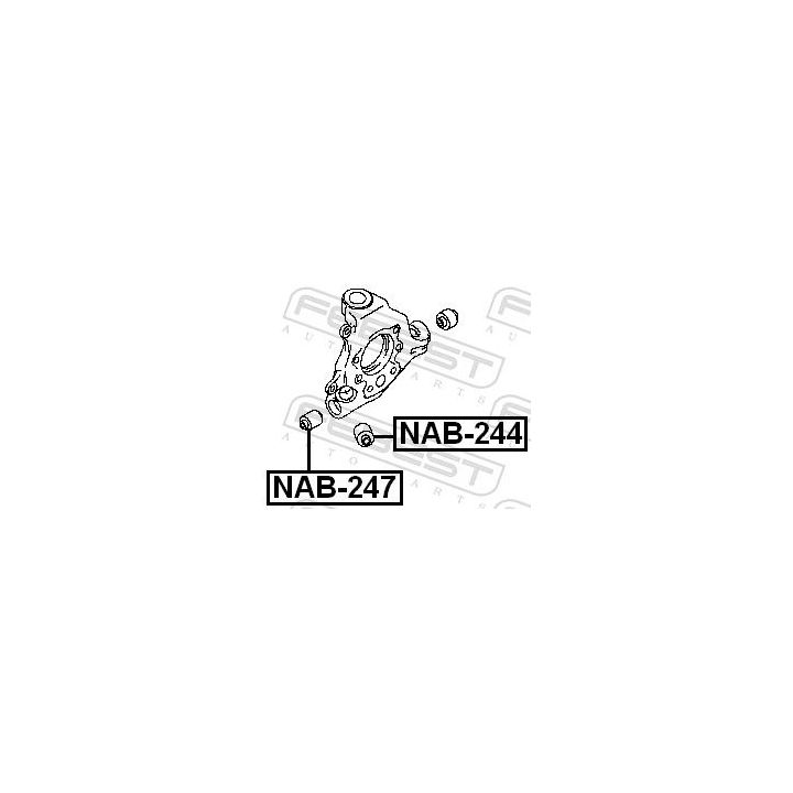 Valdymo svirties/išilginių svirčių įvorė FEBEST NAB-247