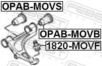 Valdymo svirties/išilginių svirčių įvorė FEBEST OPAB-MOVB