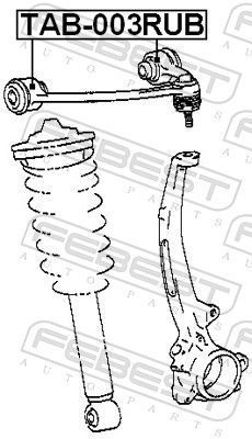 Valdymo svirties/išilginių svirčių įvorė FEBEST TAB-003RUB
