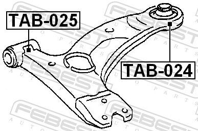 Valdymo svirties/išilginių svirčių įvorė FEBEST TAB-024