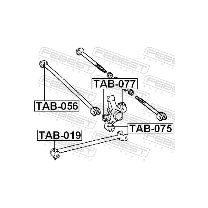 Valdymo svirties/išilginių svirčių įvorė FEBEST TAB-077