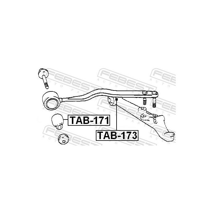 Valdymo svirties/išilginių svirčių įvorė FEBEST TAB-173