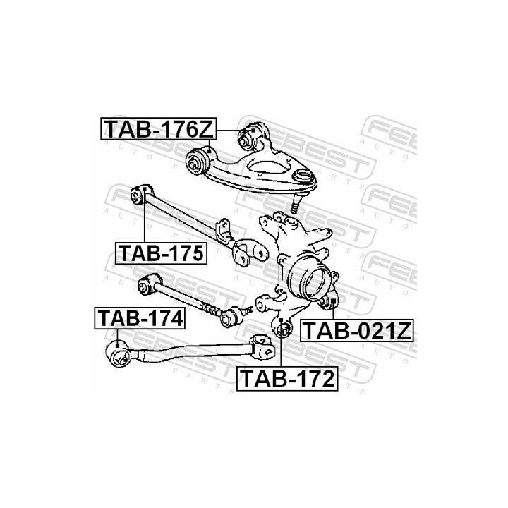 Valdymo svirties/išilginių svirčių įvorė FEBEST TAB-175