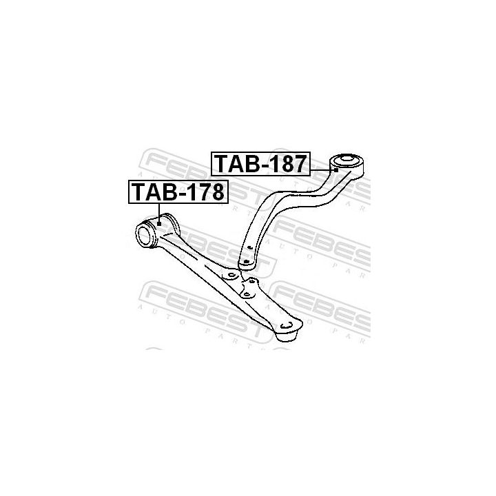 Valdymo svirties/išilginių svirčių įvorė FEBEST TAB-187