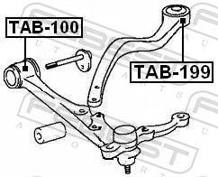 Valdymo svirties/išilginių svirčių įvorė FEBEST TAB-199