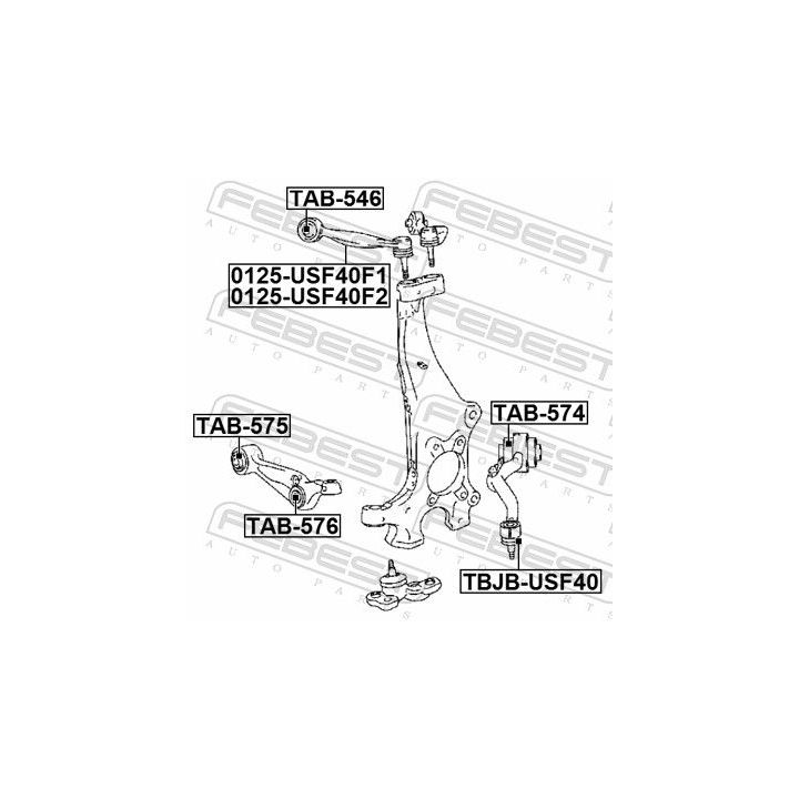 Valdymo svirties/išilginių svirčių įvorė FEBEST TAB-575