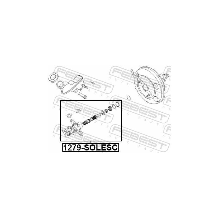 Pagrindinis cilindras, stabdžiai FEBEST 1279-SOLESC