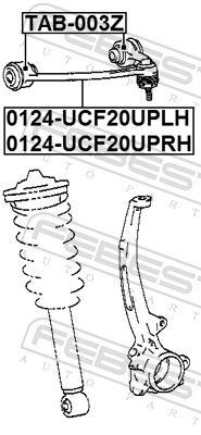 Vikšro valdymo svirtis FEBEST 0124-UCF20UPLH