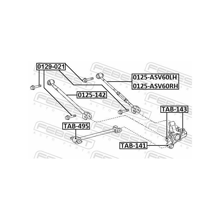 Vikšro valdymo svirtis FEBEST 0125-ASV60RH