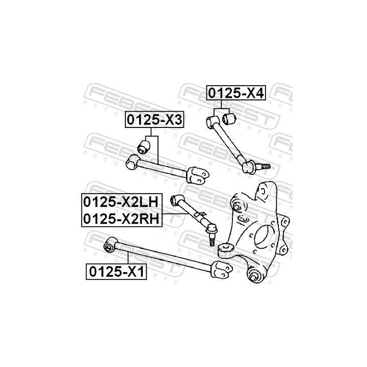 Vikšro valdymo svirtis FEBEST 0125-X2RH