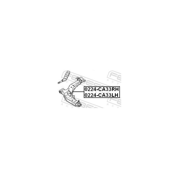 Vikšro valdymo svirtis FEBEST 0224-CA33LH