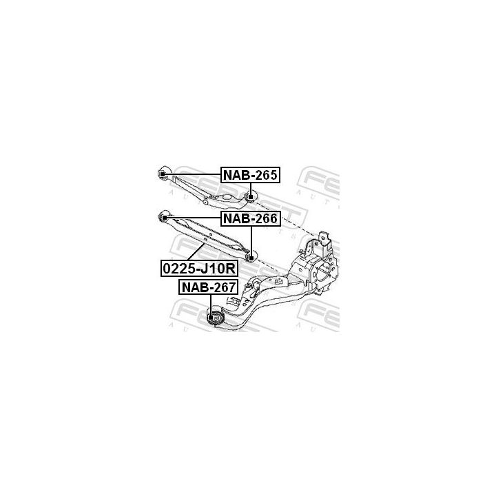 Vikšro valdymo svirtis FEBEST 0225-J10R