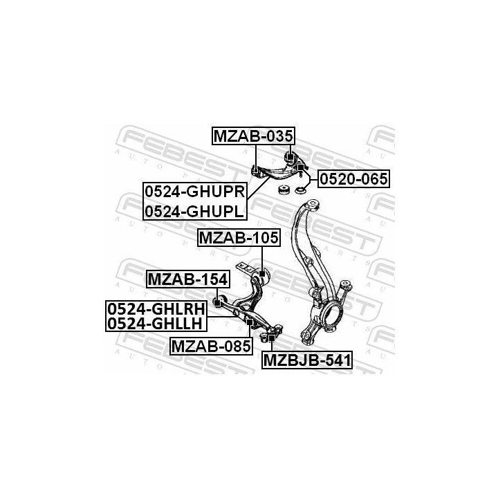 Vikšro valdymo svirtis FEBEST 0524-GHLLH