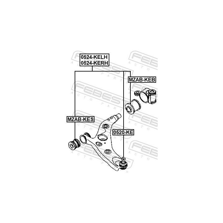 Vikšro valdymo svirtis FEBEST 0524-KELH