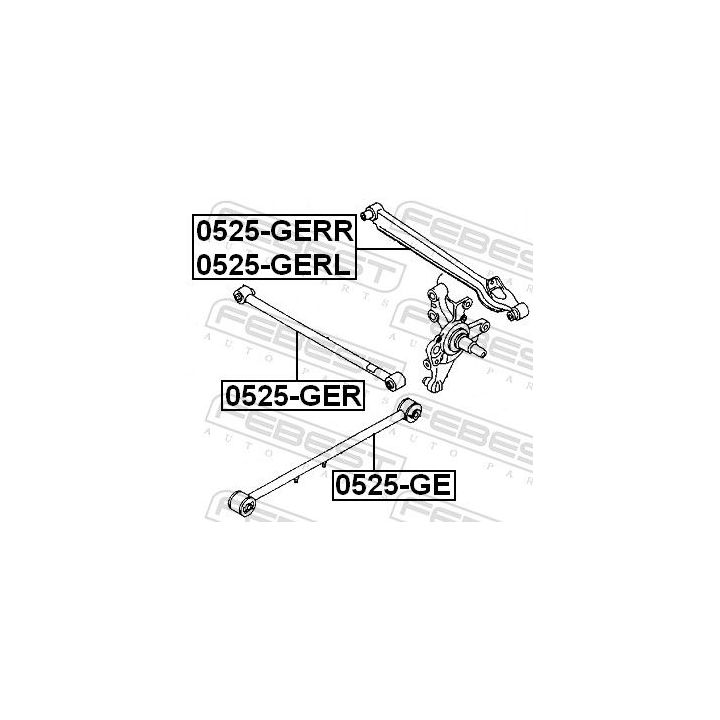 Vikšro valdymo svirtis FEBEST 0525-GE
