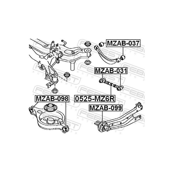 Vikšro valdymo svirtis FEBEST 0525-MZ6R