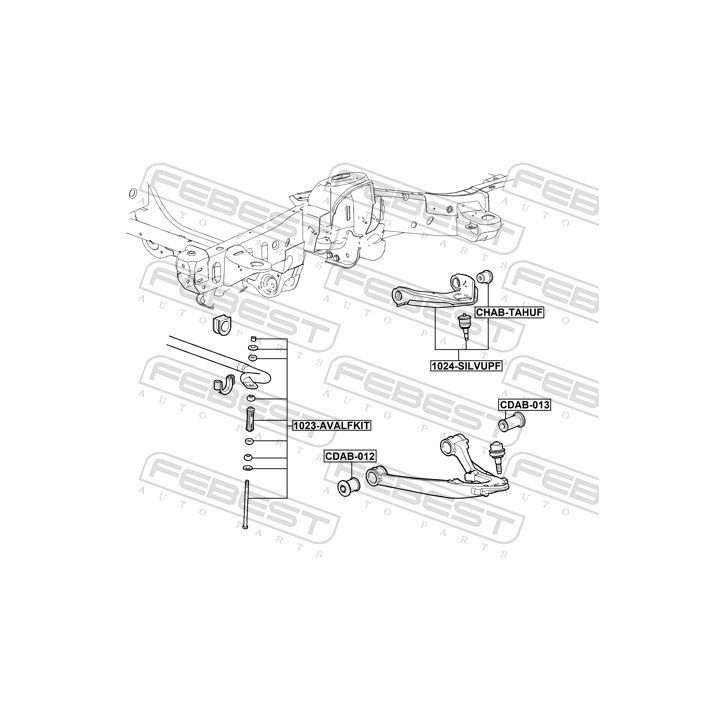 Vikšro valdymo svirtis FEBEST 1024-SILVUPF