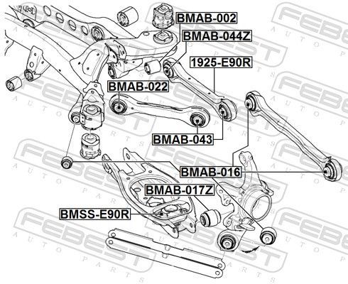 Vikšro valdymo svirtis FEBEST 1925-E90R