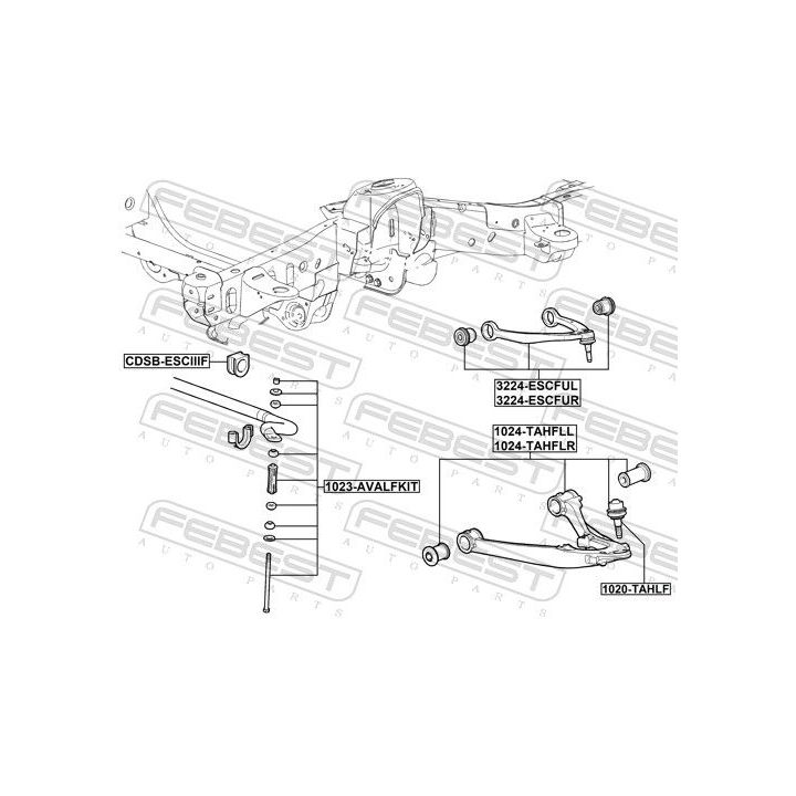 Vikšro valdymo svirtis FEBEST 3224-ESCFUL