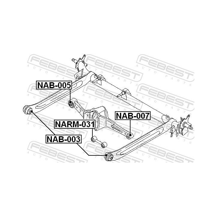 Vikšro valdymo svirtis FEBEST NARM-031